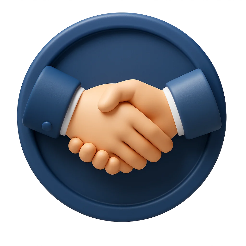 Handshake as a symbol of partnership